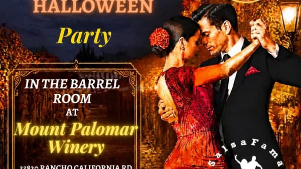 Friday Salsa Halloween Party at Mount Palomar Winery In The Barrel Room