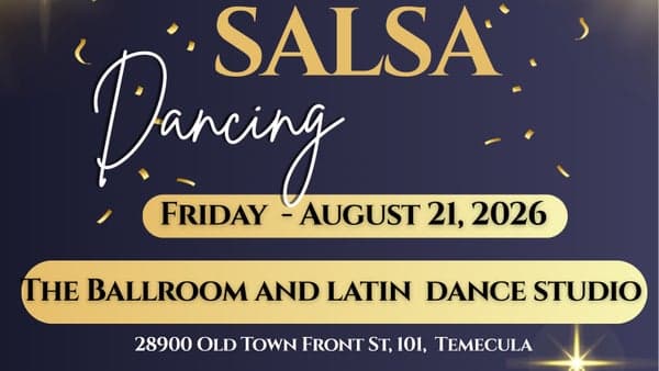 Salsa dancing night at The Temecula Ballroom and Latin Dance studio