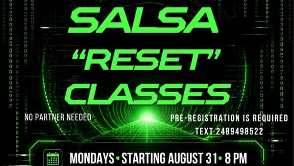 Salsa RESET classes in Temecula