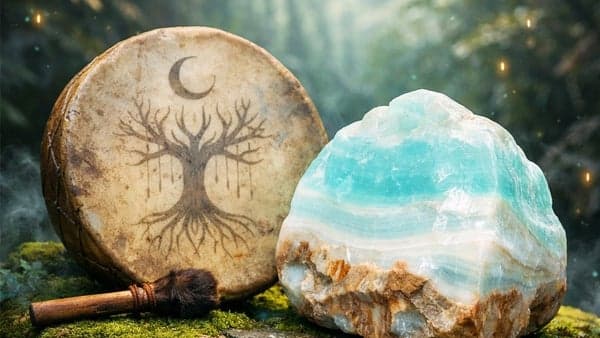 Crystal Drum Trance with Carribean Calcite