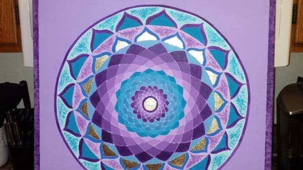 12 by 12 in Acrylic Mandala Workshop