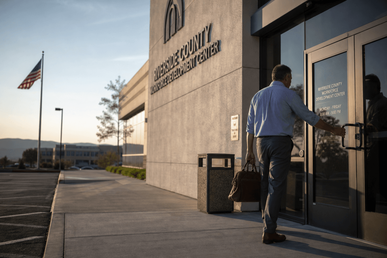 Jobs in Temecula job seeker entering workforce center